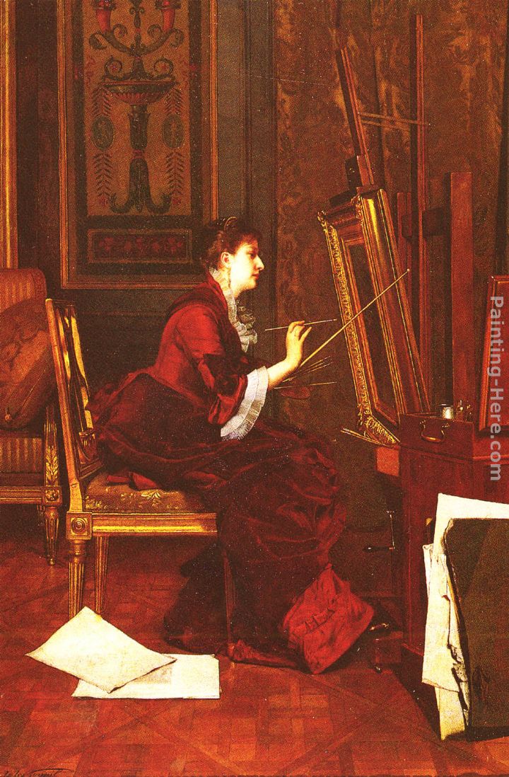 Jules Adolphe Goupil L'Artiste Dans L'Atelier